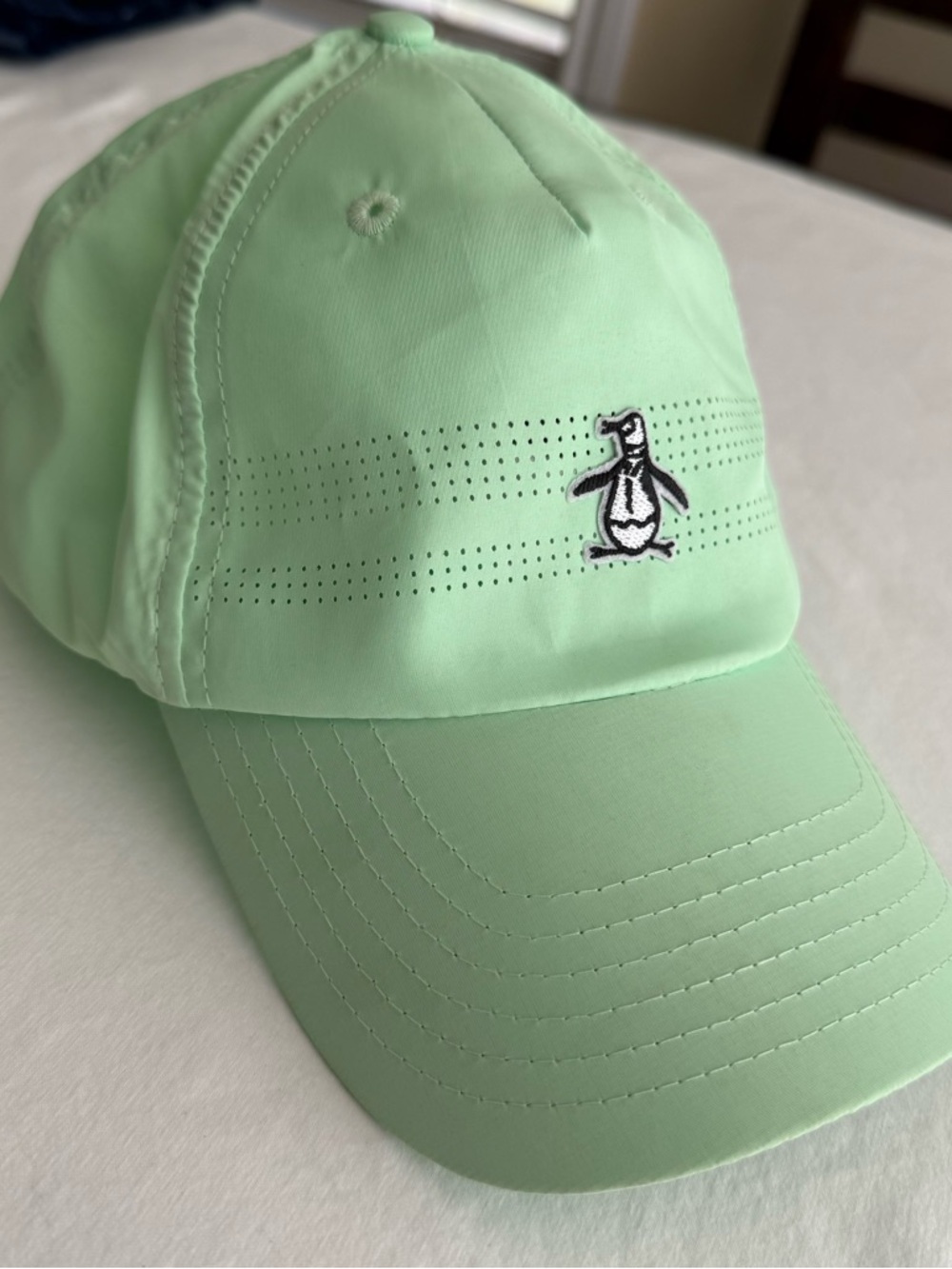 Original Penguin Munsingwear Golf Hat Mint Green Perforated Dad Cap Adjustable